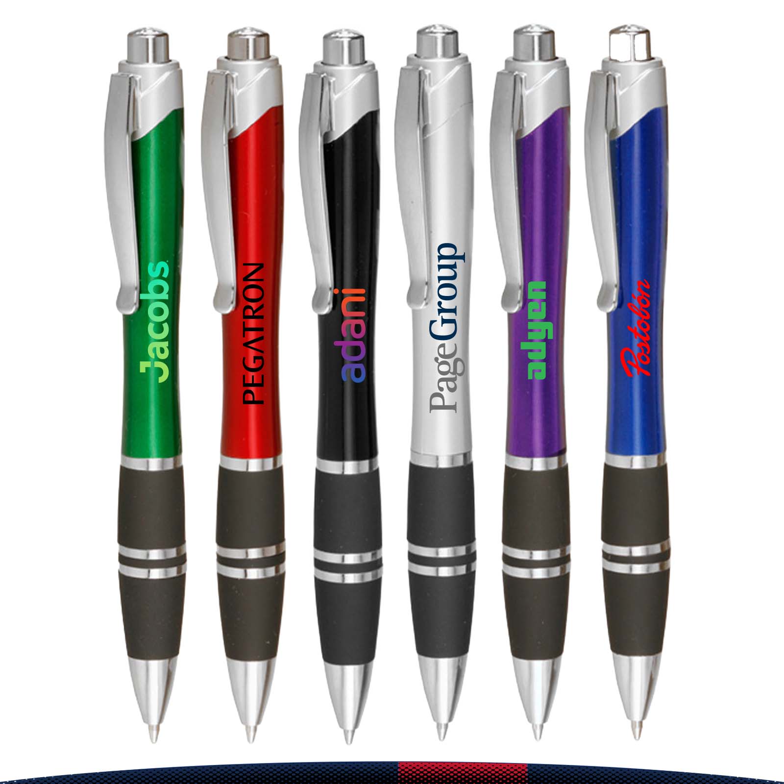 Lexus Silver Accent Plastic Pens 6