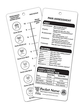 Pain Assessment Card, Full Color 2