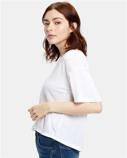 Women's Boxy Open Neck Tee - US309 16