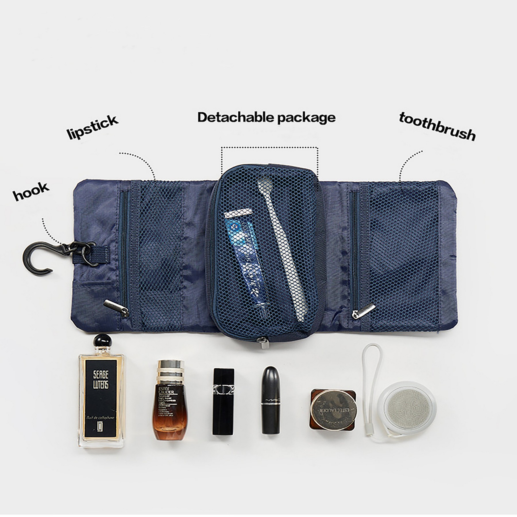 Detachable Buckle Toiletry Bag/ Hanging Travel Toiletry Bag 6
