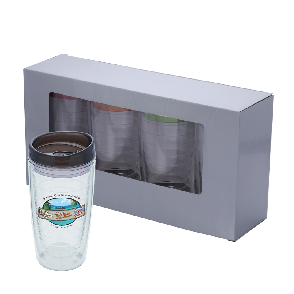 16 Oz. Quattro Cielo Tumbler Gift Set (Full Color Imprint)