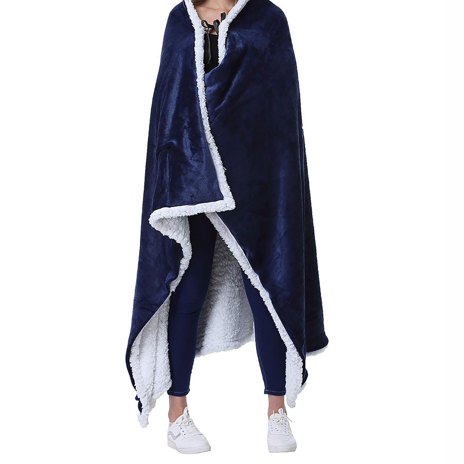 Polyester Sherpa Hooded Blanket 6