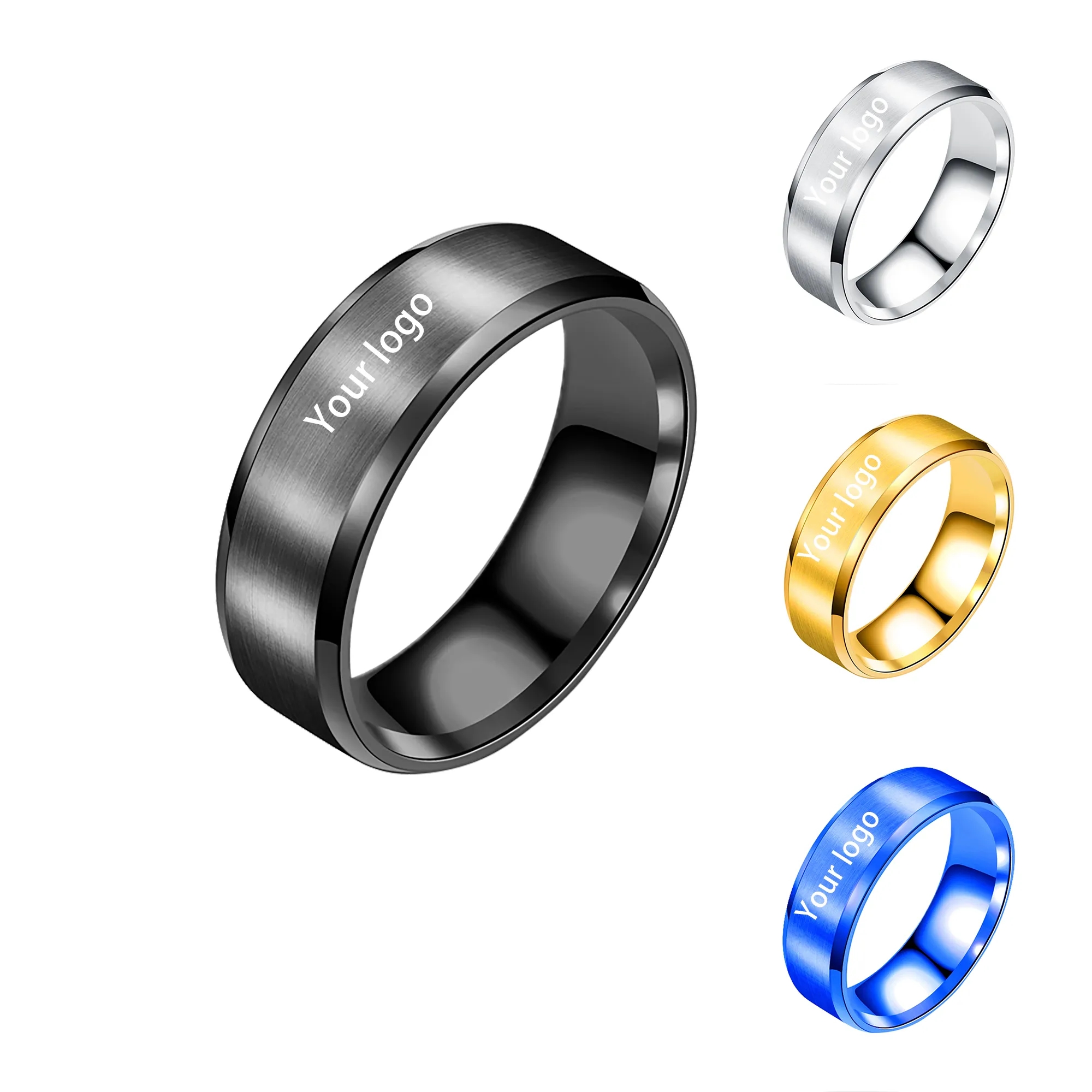 Custom Stainless Steel Metal Memorial Ring 2