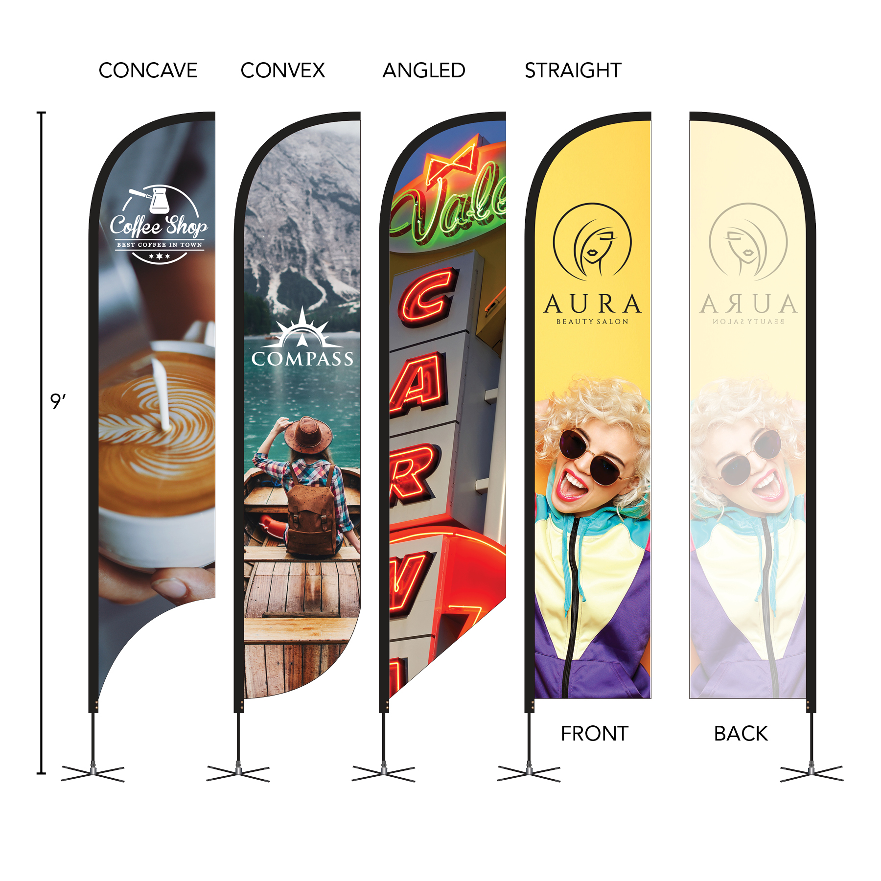 DisplaySplash 9' Single-Sided Custom Feather Flag 7