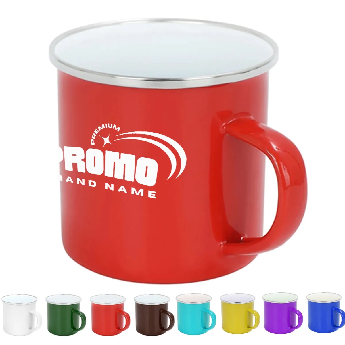 Stainless Steel Metal Cup Camping Campfire Enamel Mug 2