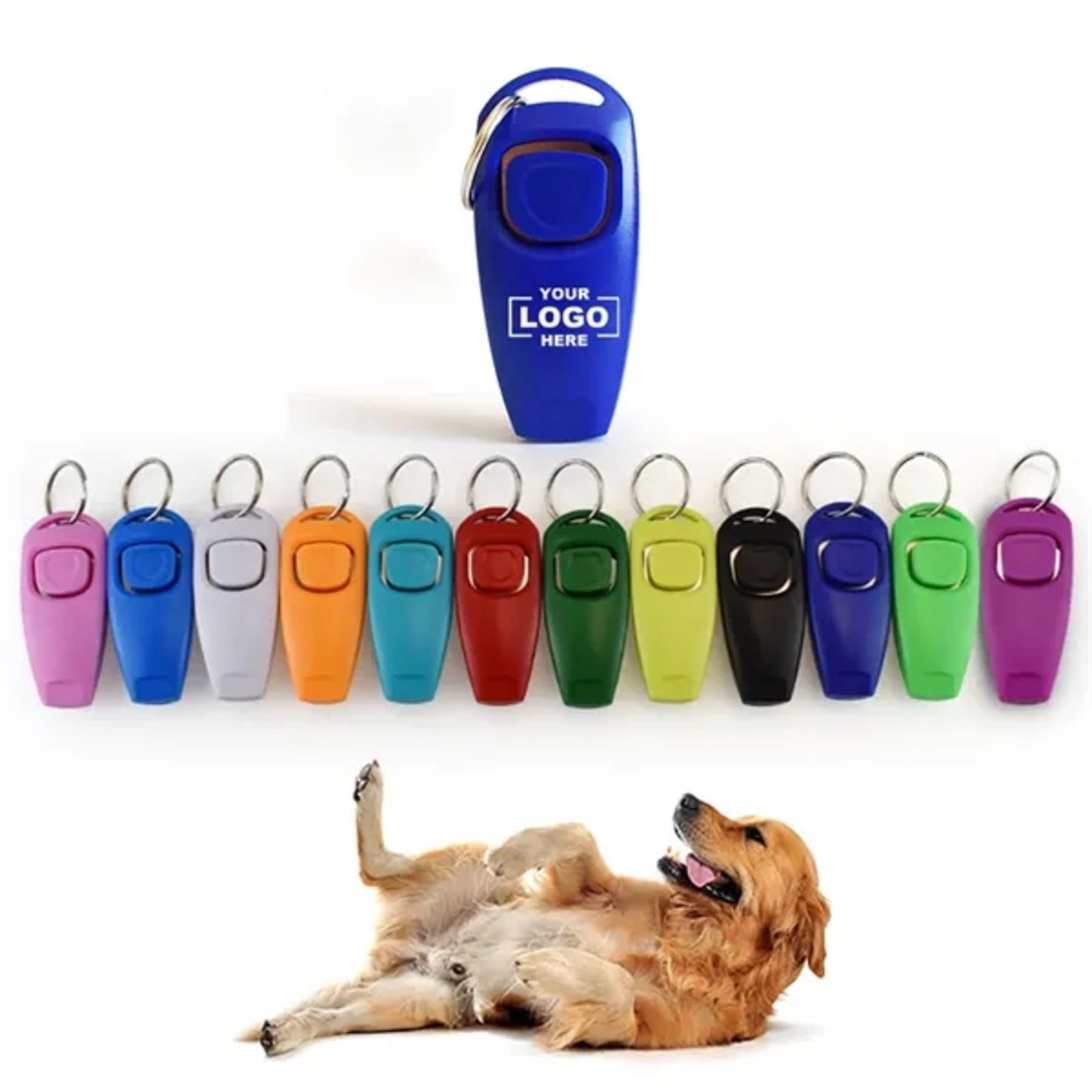 2 In 1 Dog Clickers And Whistle With Keyring
2