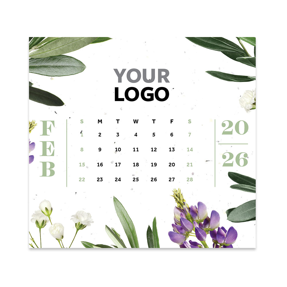 Flourish Plantable Eco Calendar With Wood Stand 7