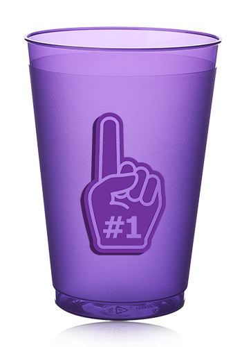 12 oz. Flex Frosted Plastic Stadium Cups 2