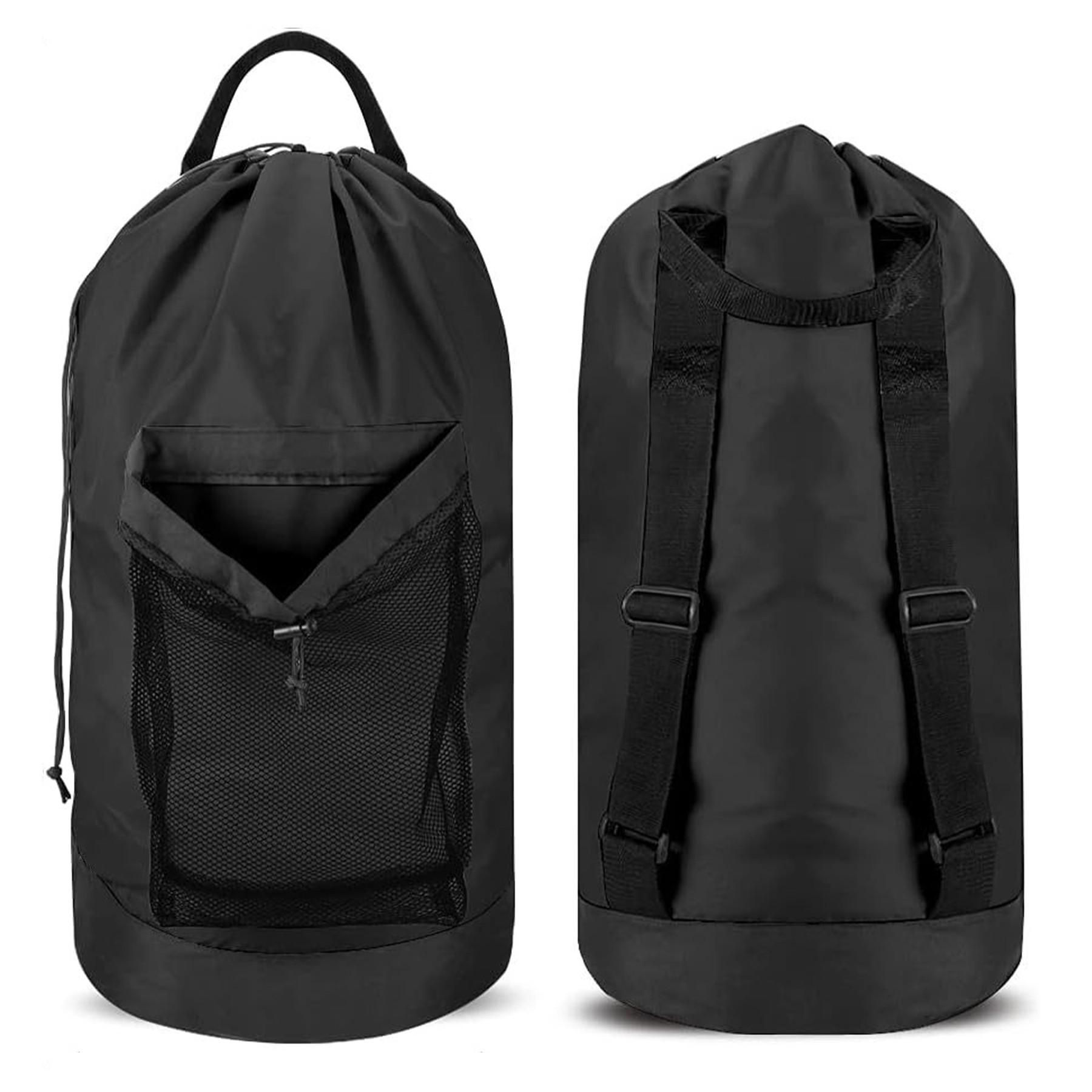 Laundry Backpack With Shoulder Straps/Mesh Pocket 11