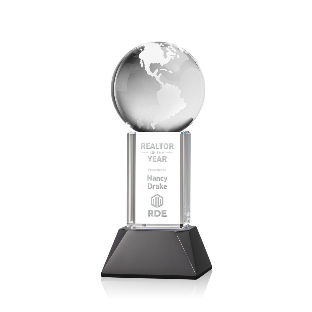 Globe Award on Stowe Base - Black 11
