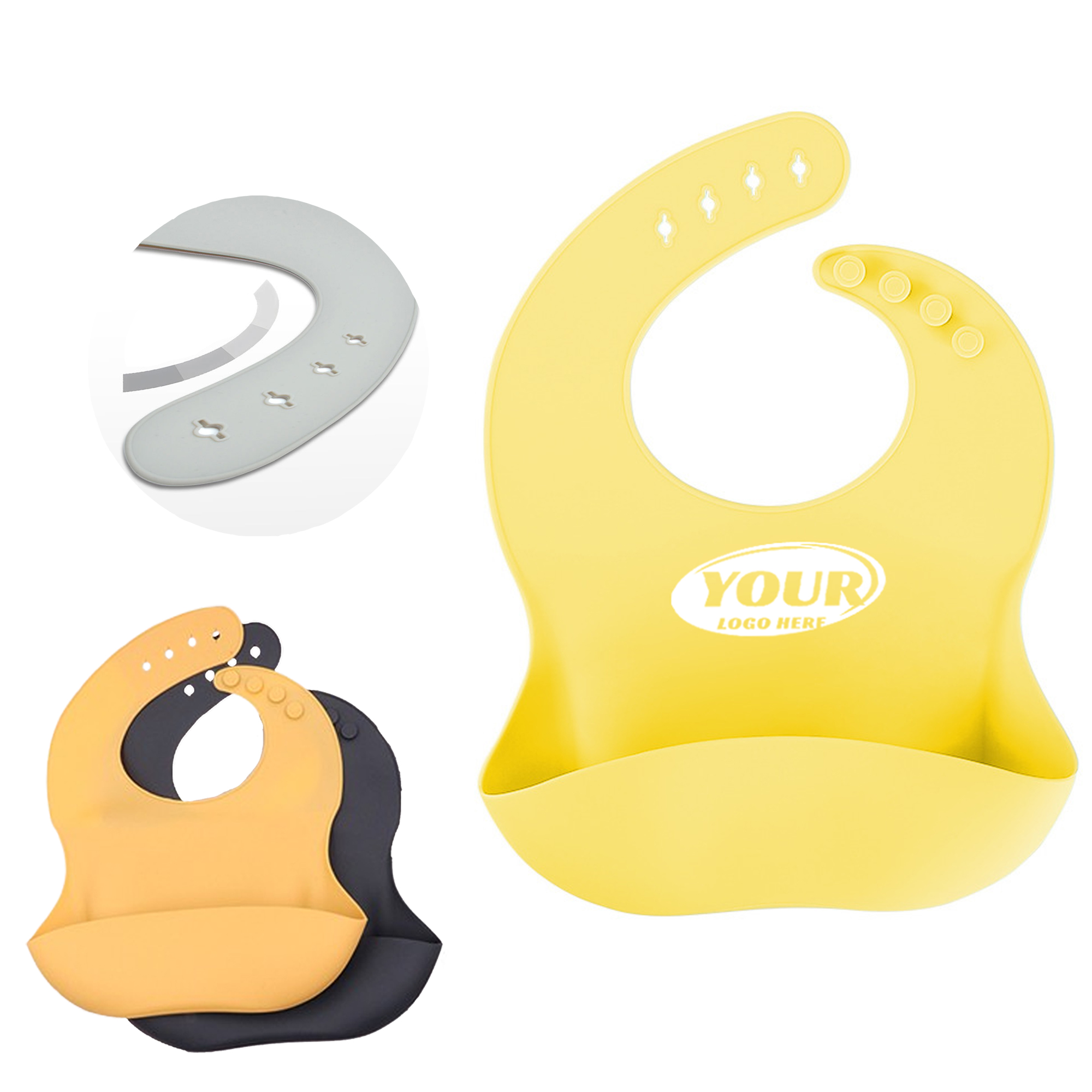Adjustable Silicone Baby Feeding Bib 3
