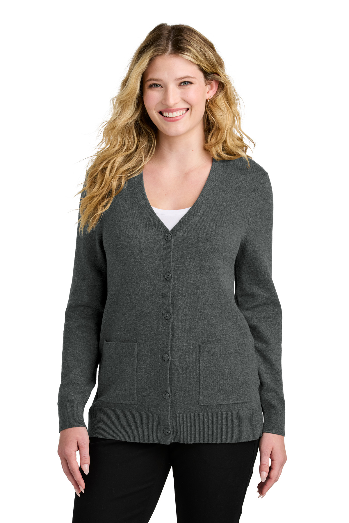 Women's Easy Care Button-Up Cardigan Sweater