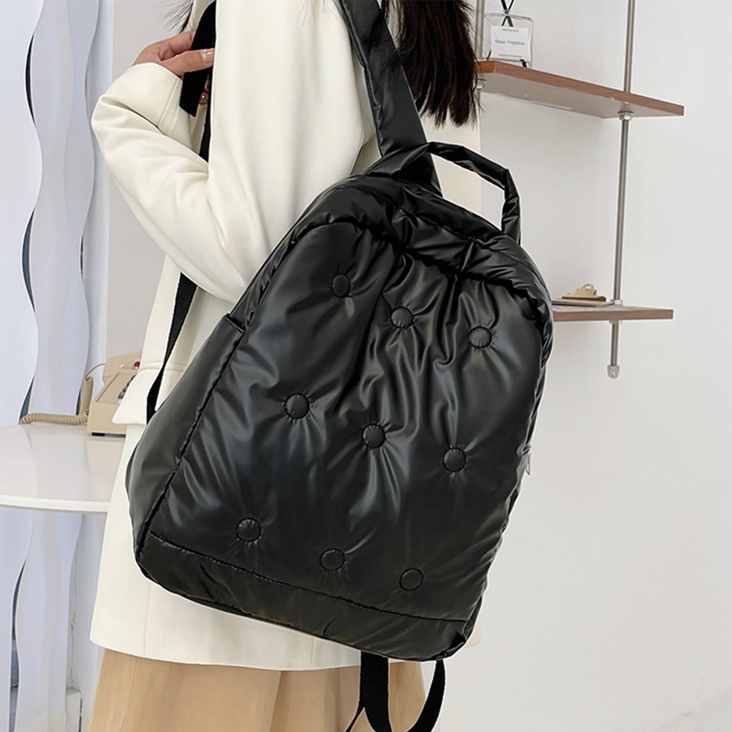 Quilted Casual Backpack 9