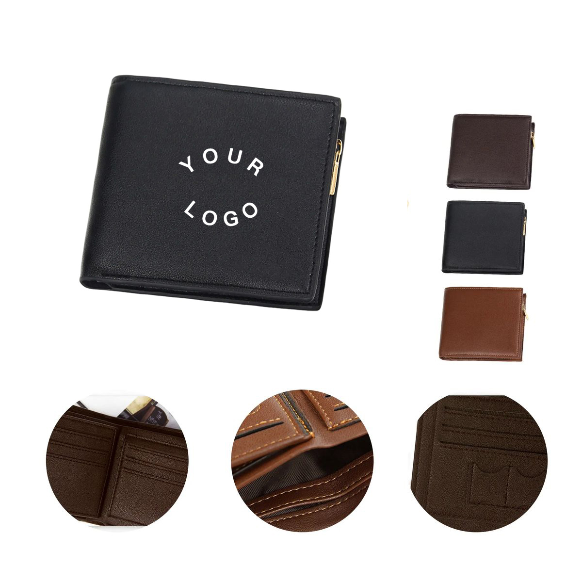 Compact Microfiber Wallet with Magnetic Protection 2