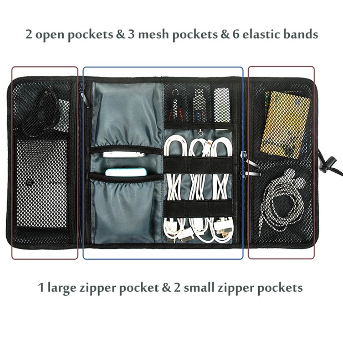 Small Electronics And Accessories Travel Case Organizer 4