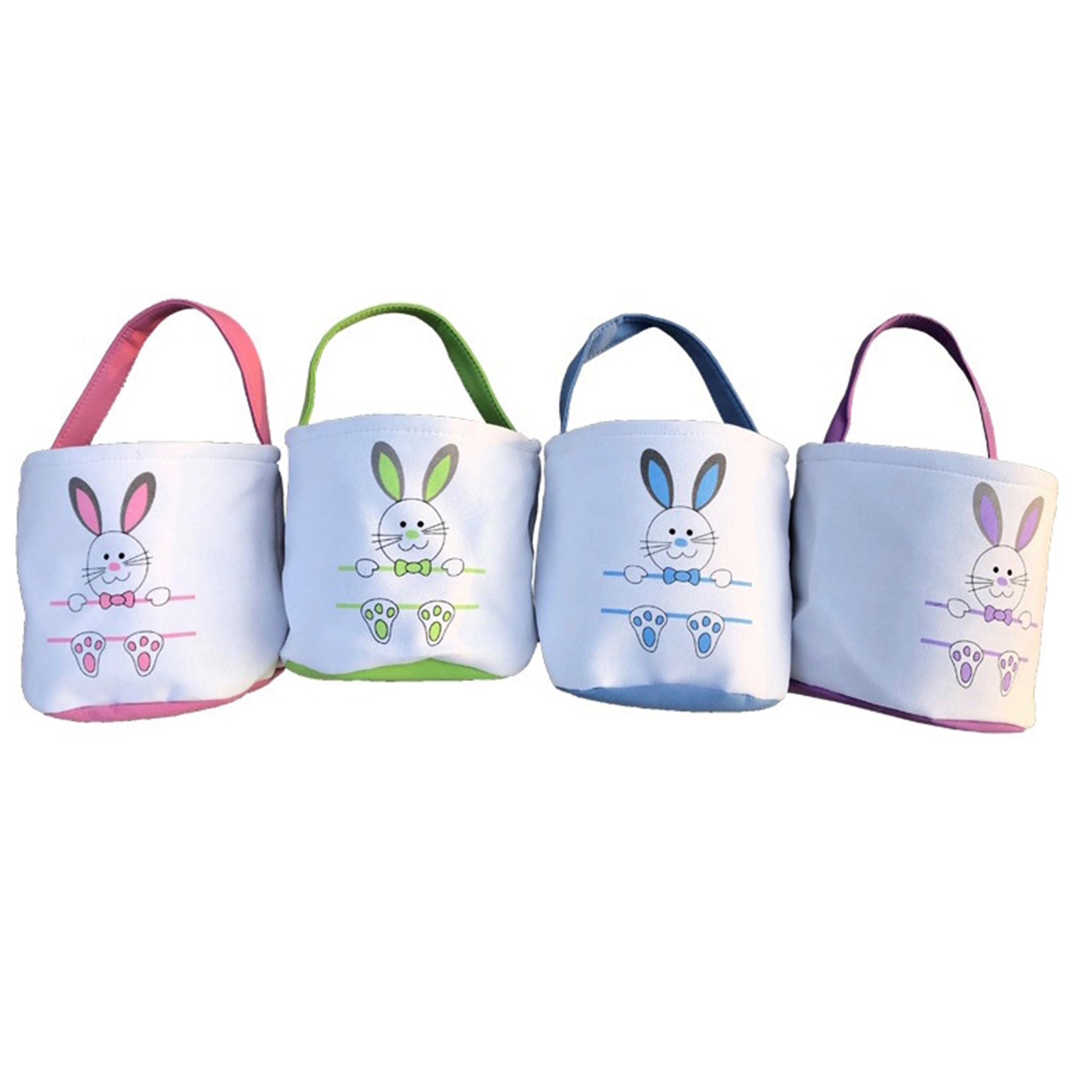 Easter Bunny Basket Egg Bags for Kids, custom tote bag with logo imprint 6
