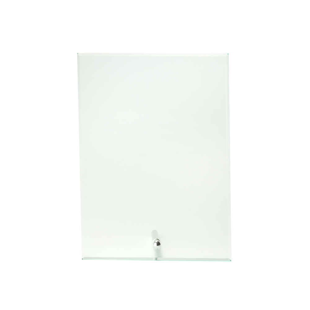 Small Jade Glass Plaque Awards with Stand