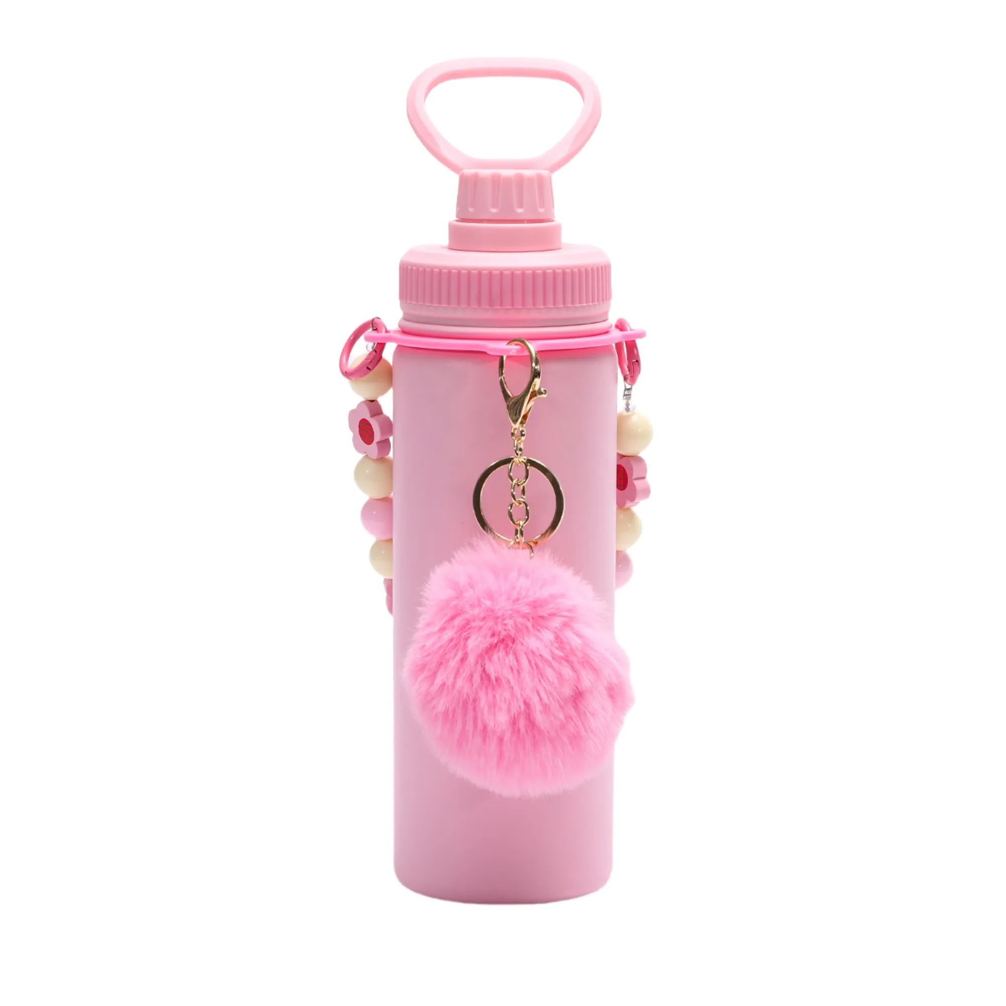 18oz Insulated Tumbler With Detachable Beaded & Pom Keychain 3