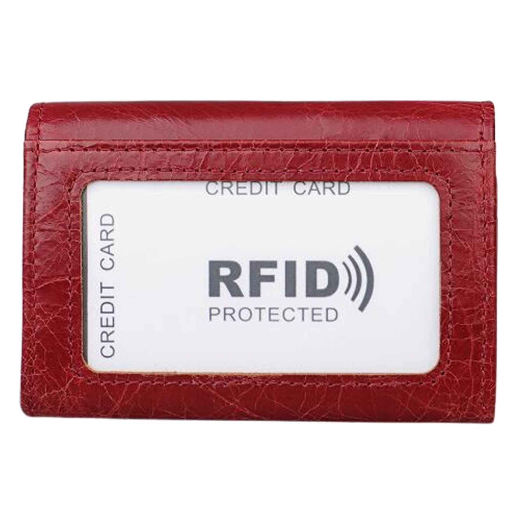 Leather Credit Card Holder W/ 5 Slots 4