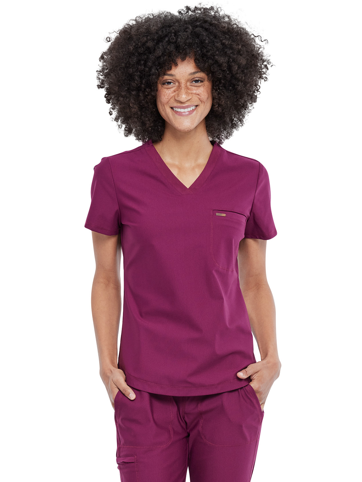 Cherokee - Form - Women's 1-Pocket Tuckable V-Neck Top 16