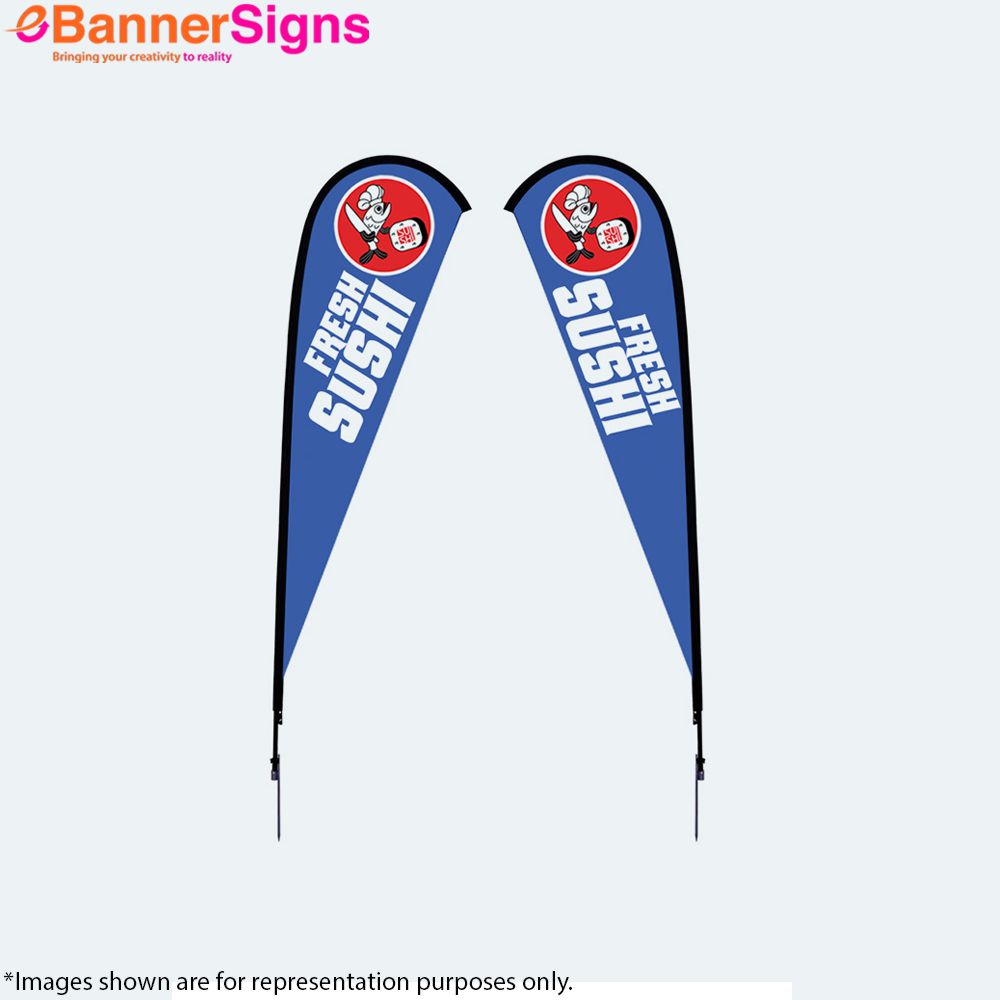 Teardrop Flag with Cross Base 2