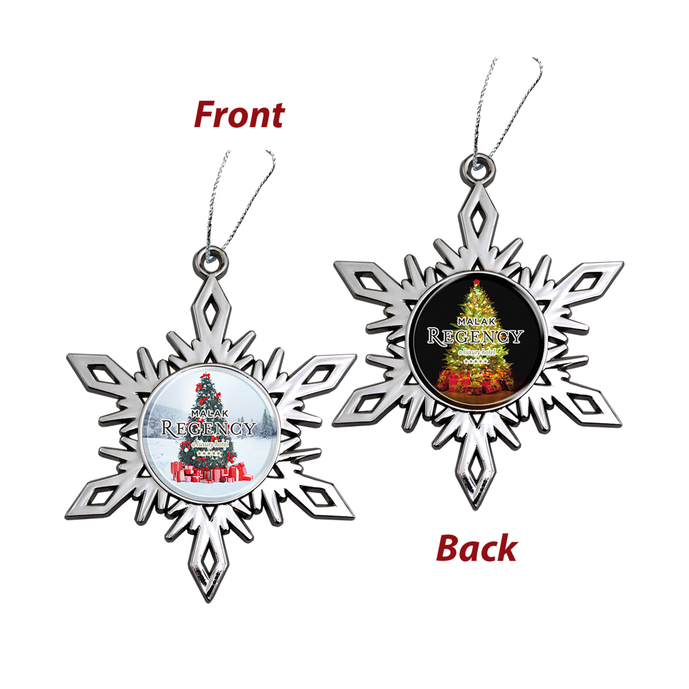 Nickel Snowflake Holiday Ornament (2-Sided) 4