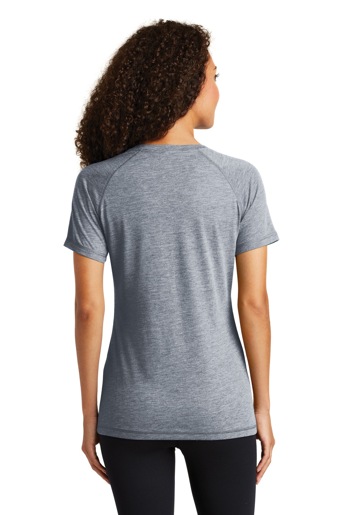 Sport-Tek Women's PosiCharge Tri-Blend Wicking Scoop Neck Raglan Tee. LST400 66