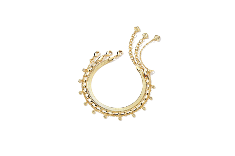 Kendra Scott Kassie Set of 3 Chain Bracelets in Gold 2