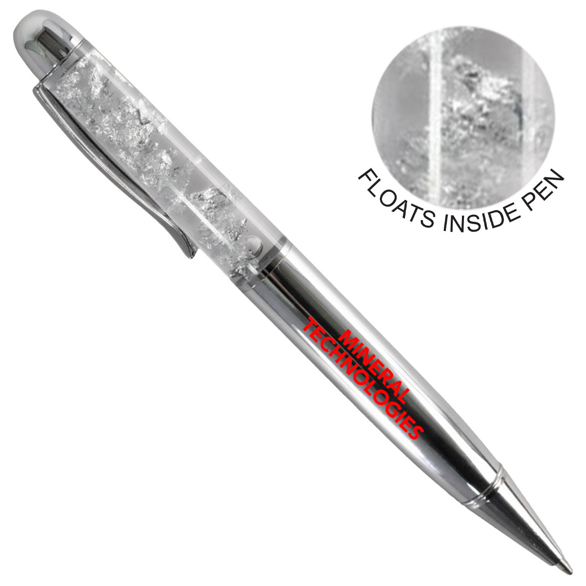 Floating Silver Flake Pen 1