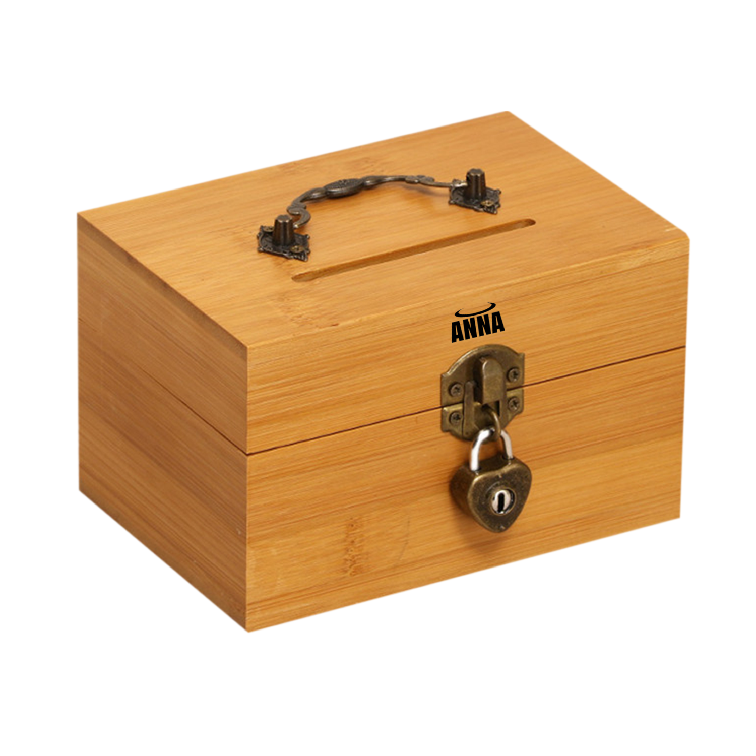 Wooden Vintage Lockable Money Box 2