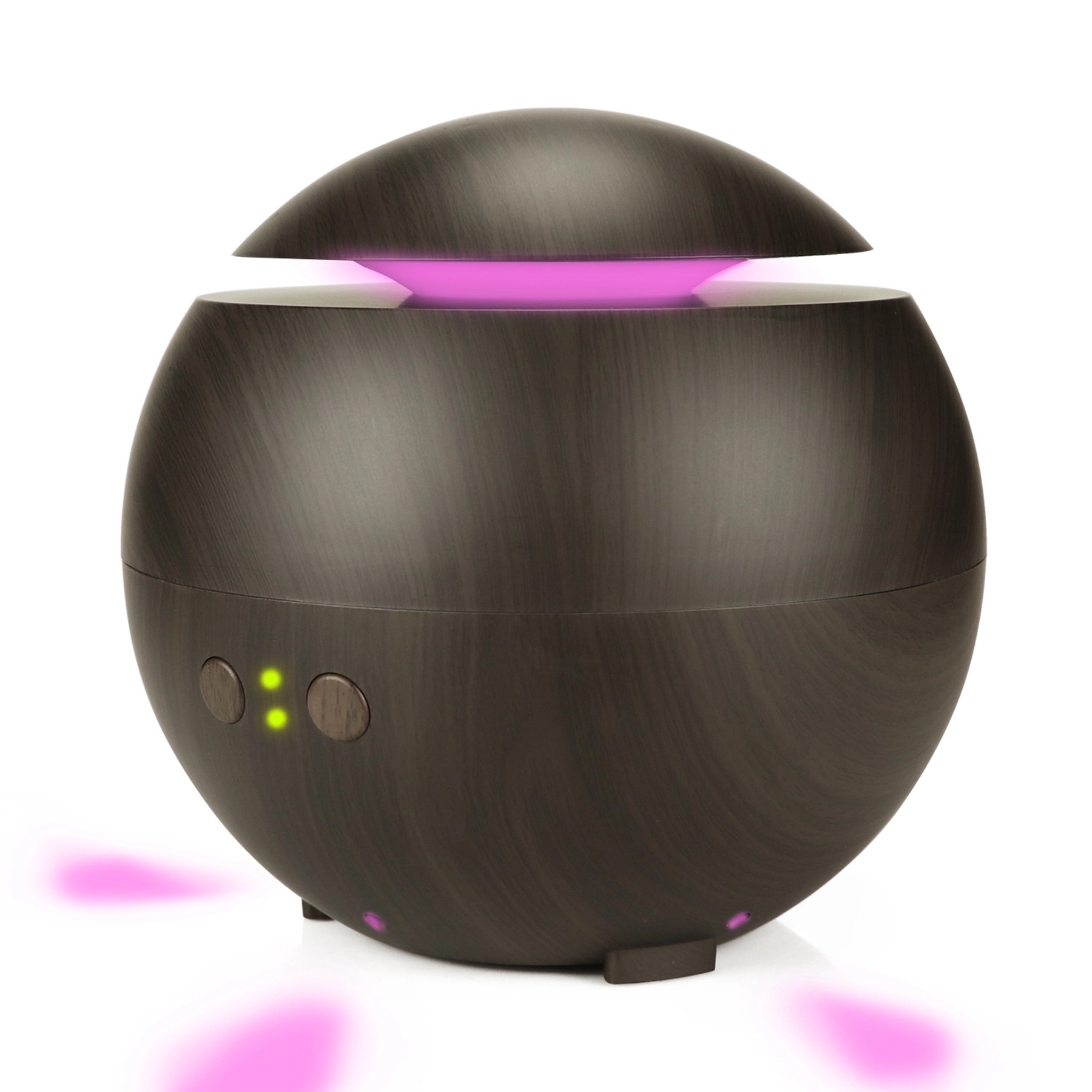 Round Wood Grain Ultrasonic Cool Mist Aroma Humidifier 8