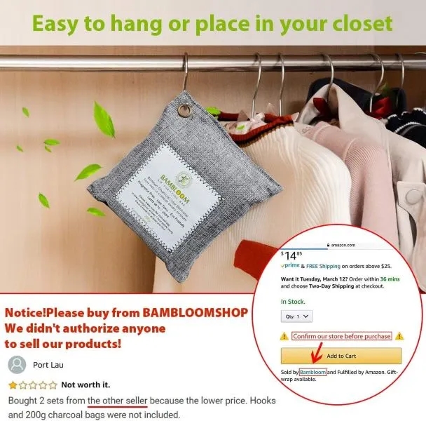 Bambloom Bamboo Charcoal Bags Odor Absorber 3