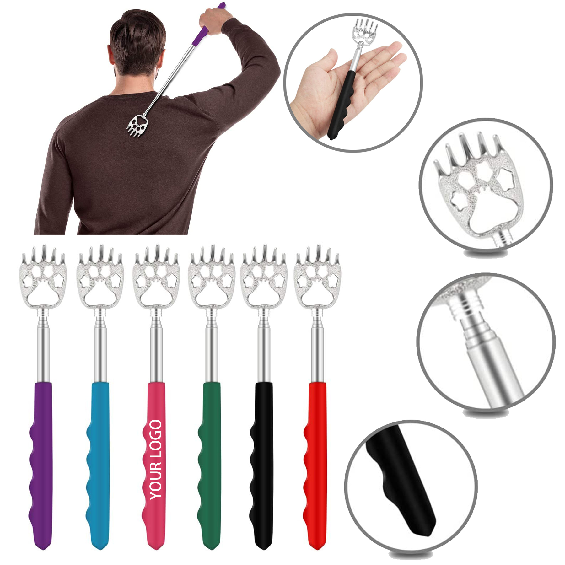 Extendable Telescopic Bear Claws Metal Back Scratchers 2
