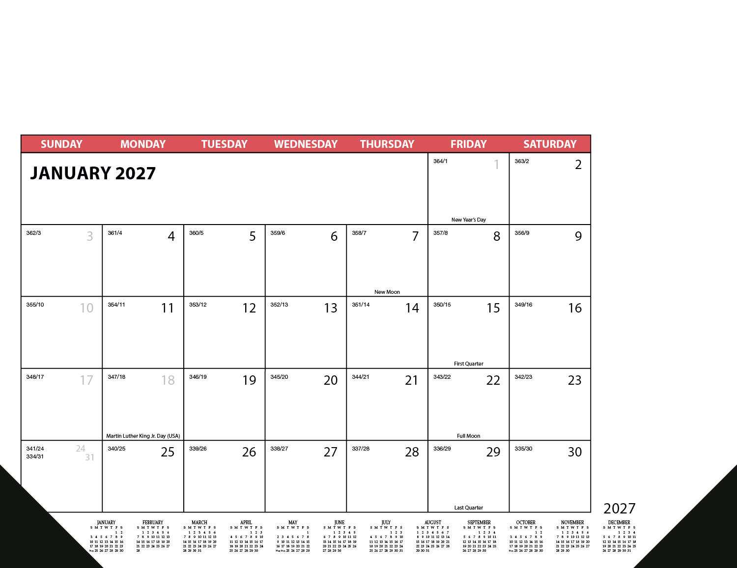 Skinner & Kennedy® Desk Pad Calendar 8