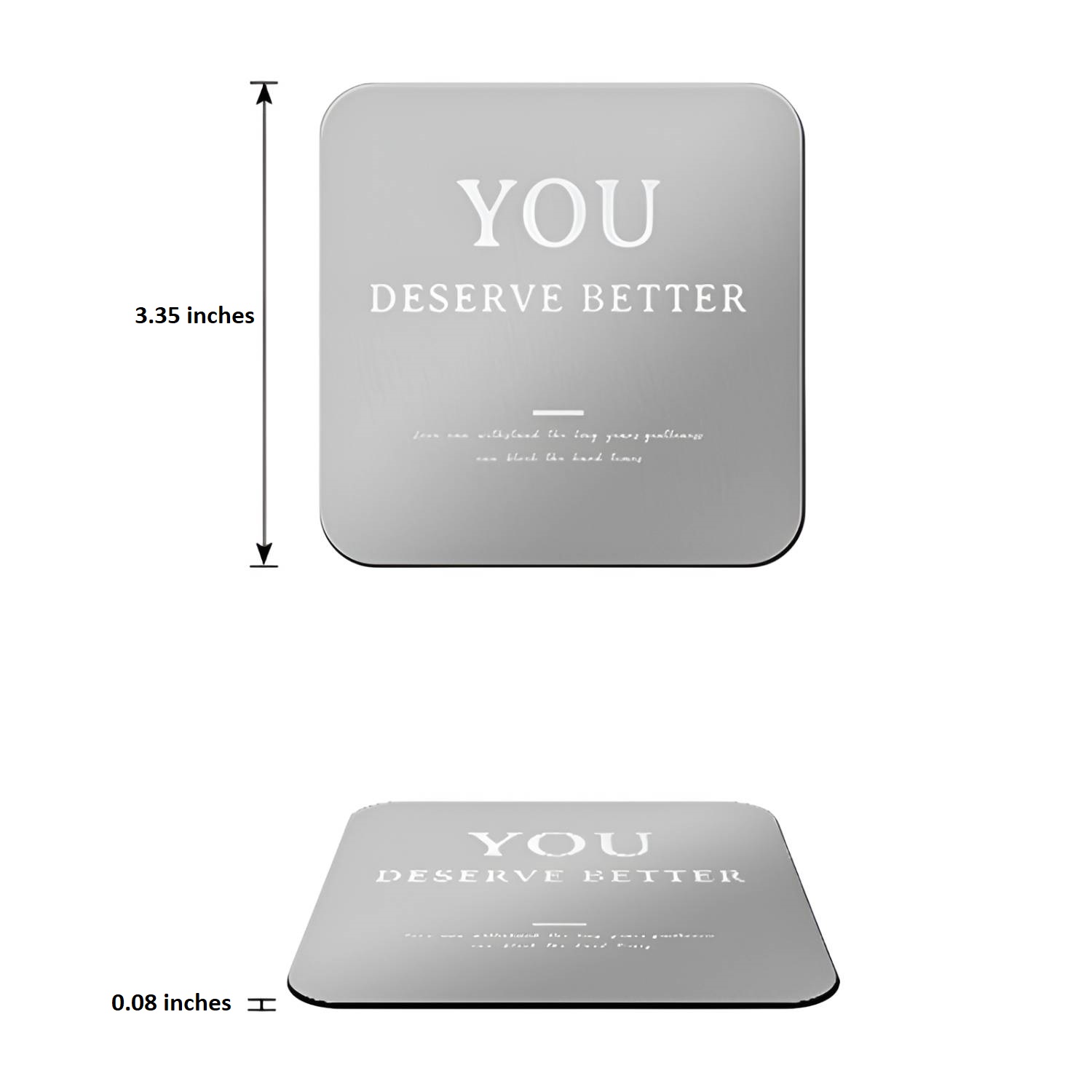 Silver Stainless Steel with EVA Base Coaster 3