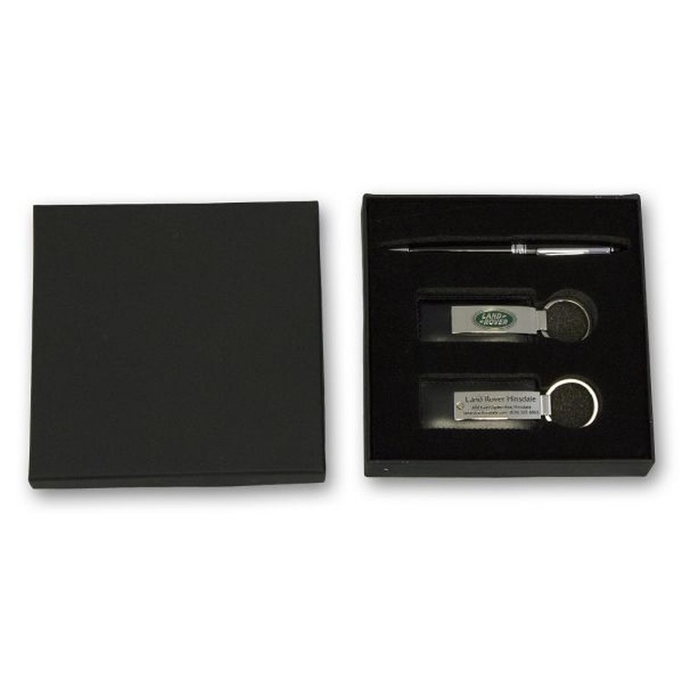 Keychain & Pen Set in Black Box 2