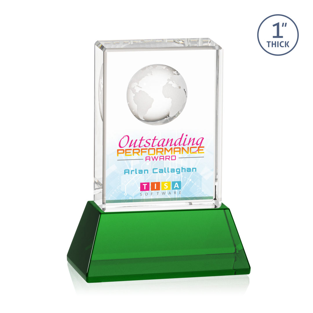 Ambassador VividPrint™ Award on Base - Green 11