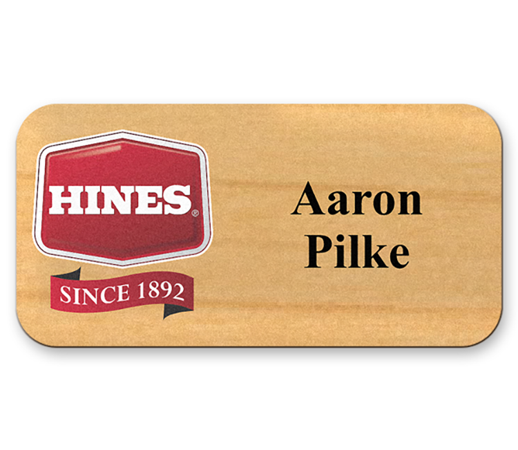 Wood Name Badge 1.5" x 3" 6