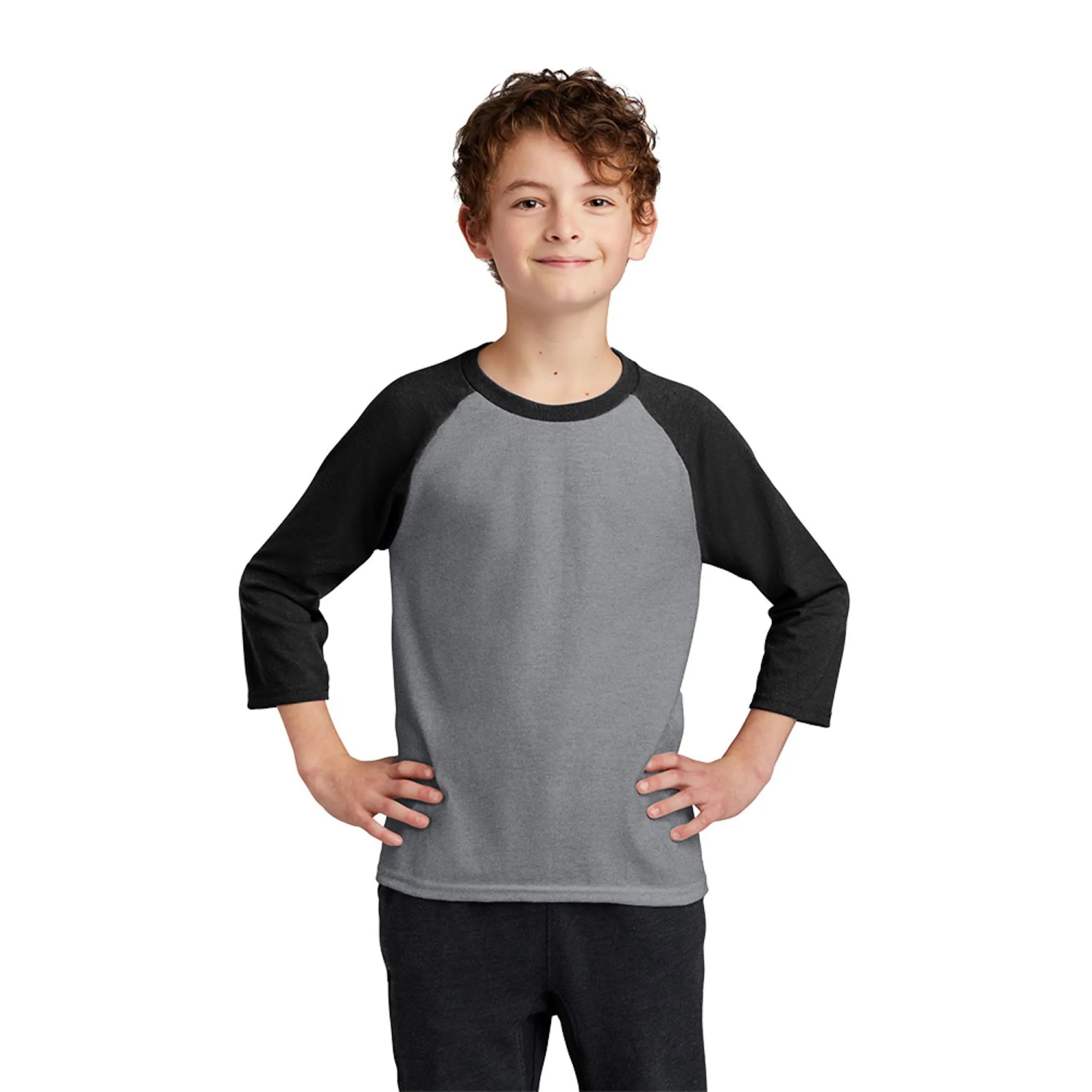 PORT & COMPANY(R) YOUTH CORE BLEND 3/4-SLEEVE RAGLAN TEE 11