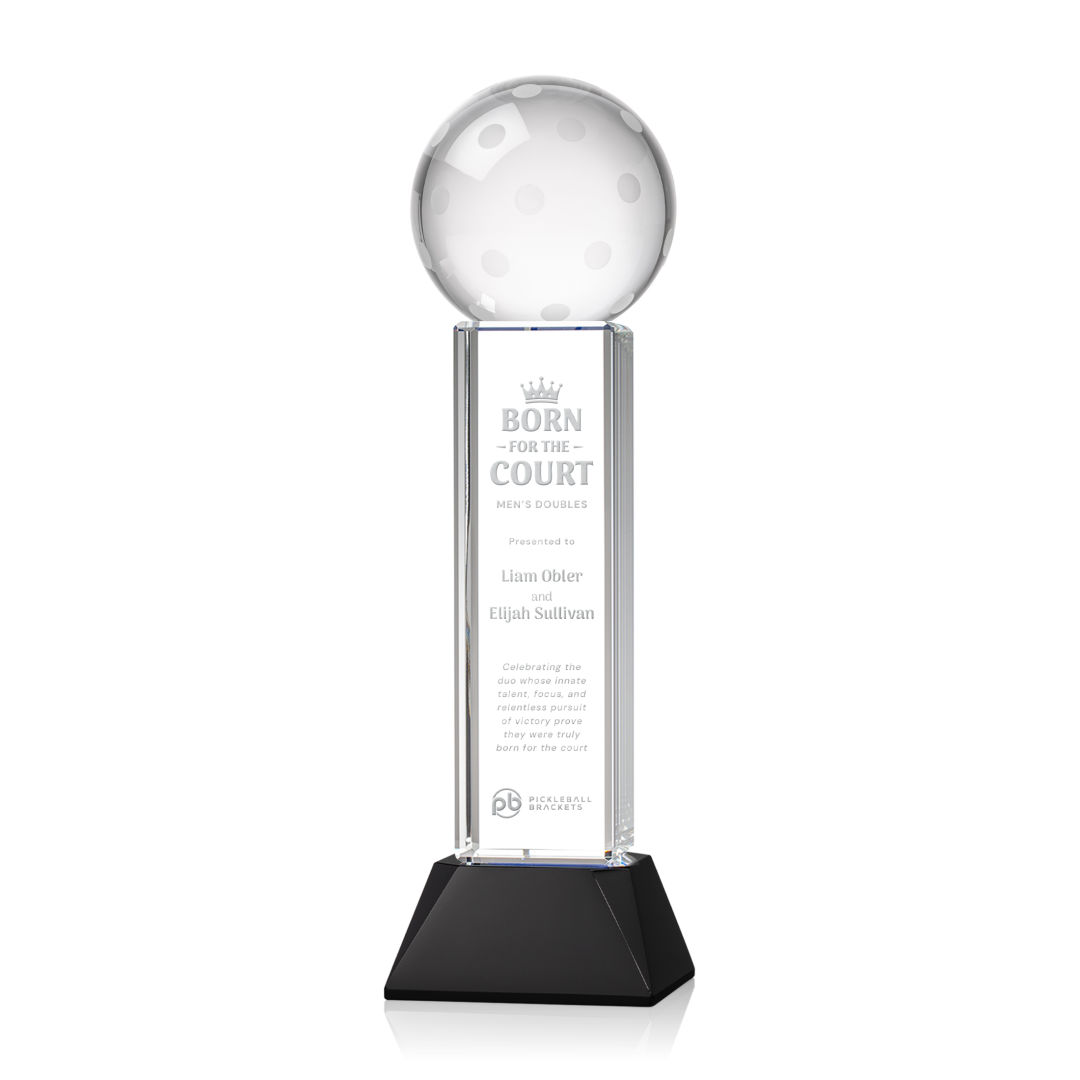 Pickleball Award on Stowe Base - Black 10