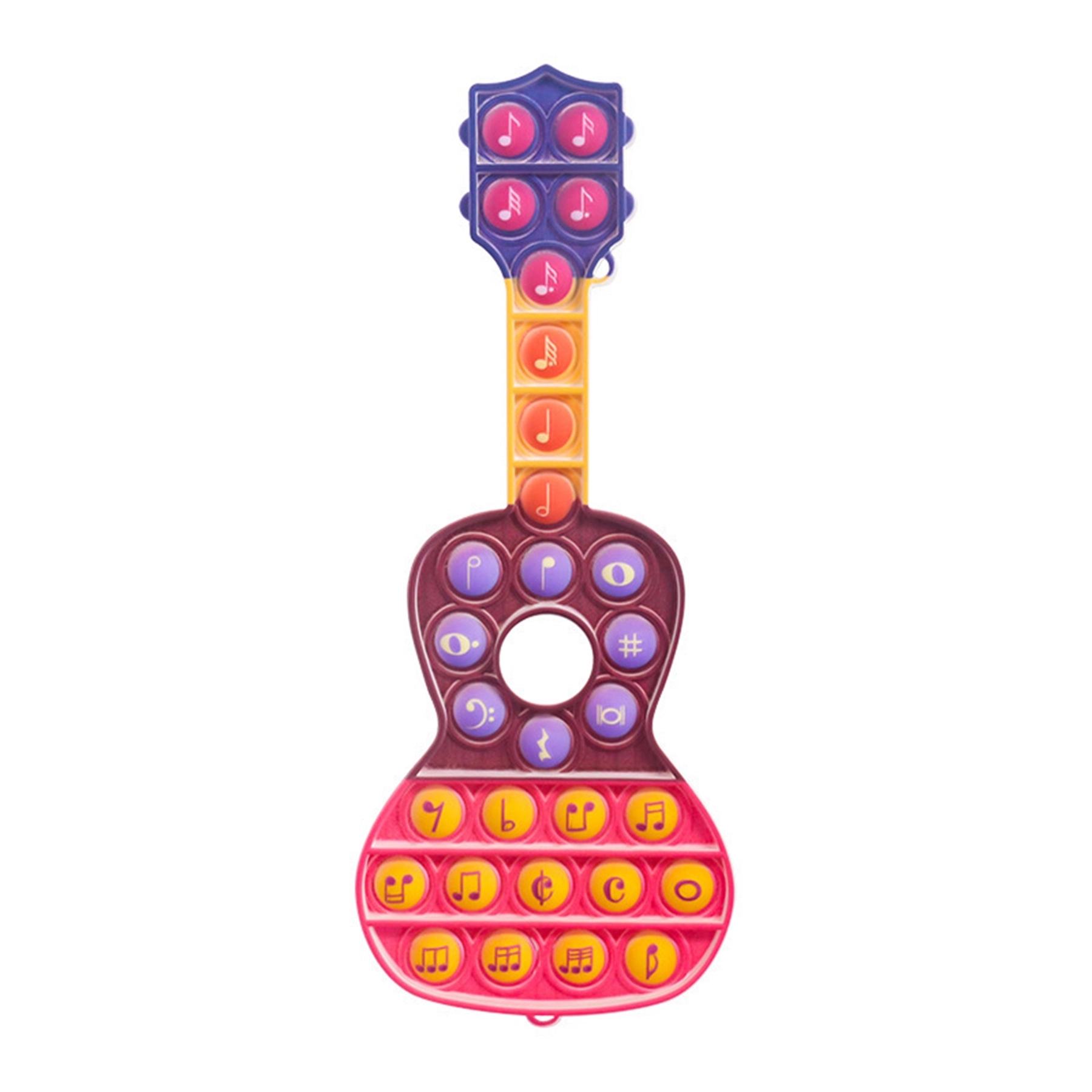 Guitar Shape Full Color Print Push Pop Bubble Fidget Toy 13