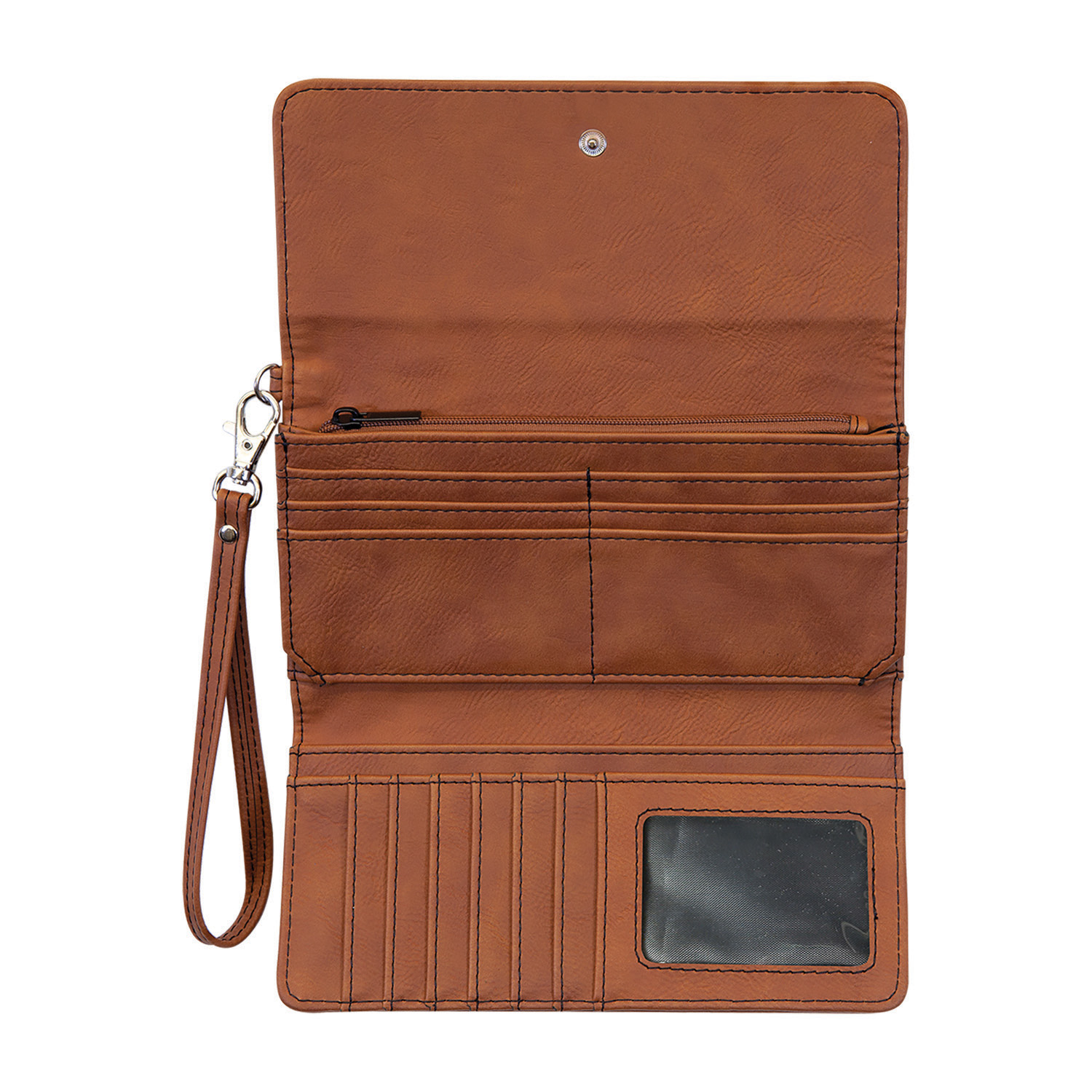 Rawhide Leatherette Wallet with Strap 2