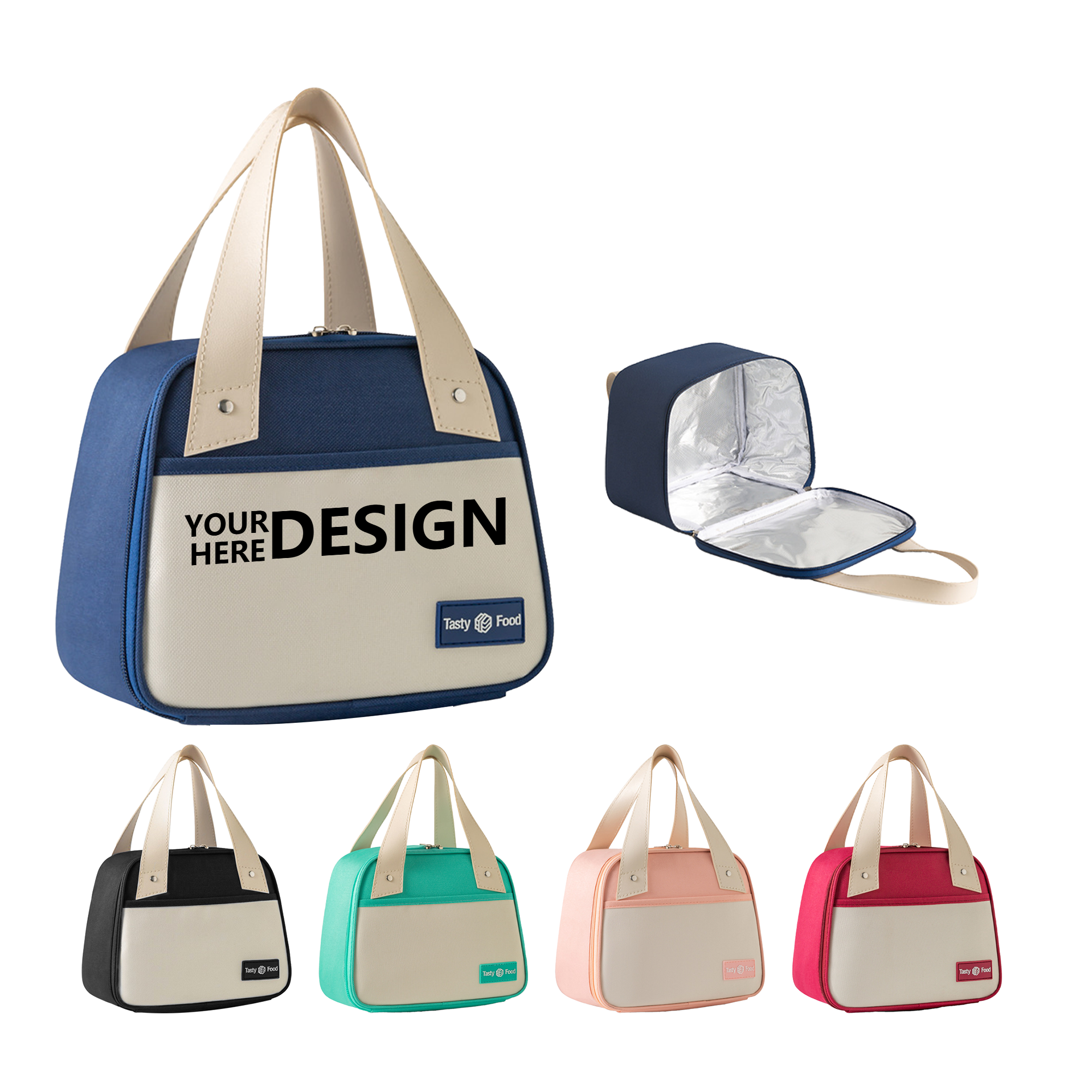 Trapezoidal Oxford Fabric Insulated Tote 2