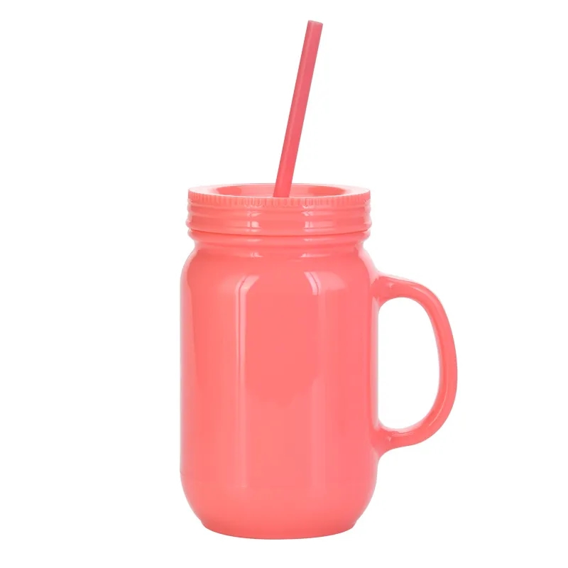 20OZ Double Plastic Mason Bottle With Straw 10