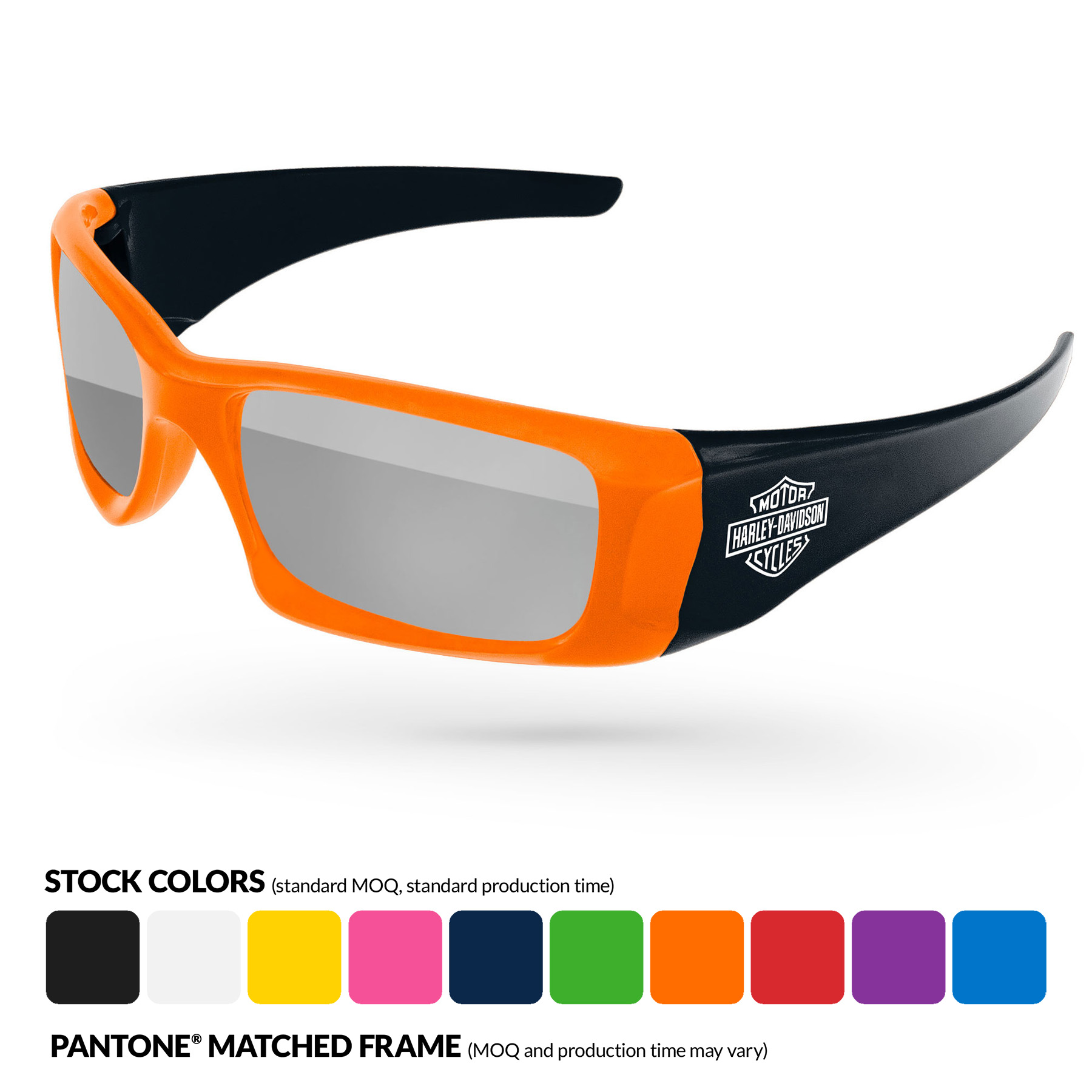 2-Tone Wrap Mirror Sunglasses 1