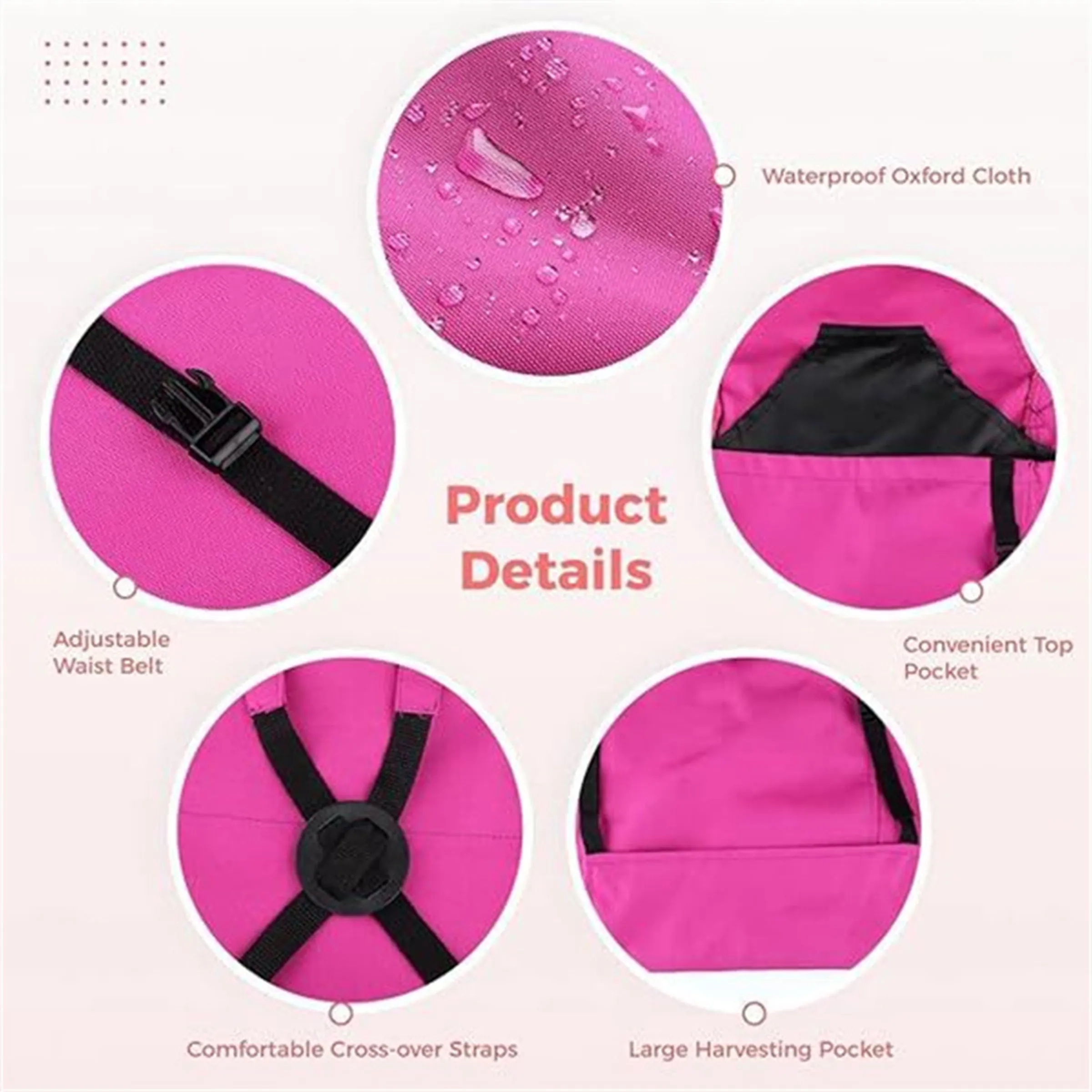 Quick-Release Oxford Cloth Harvesting Apron 3