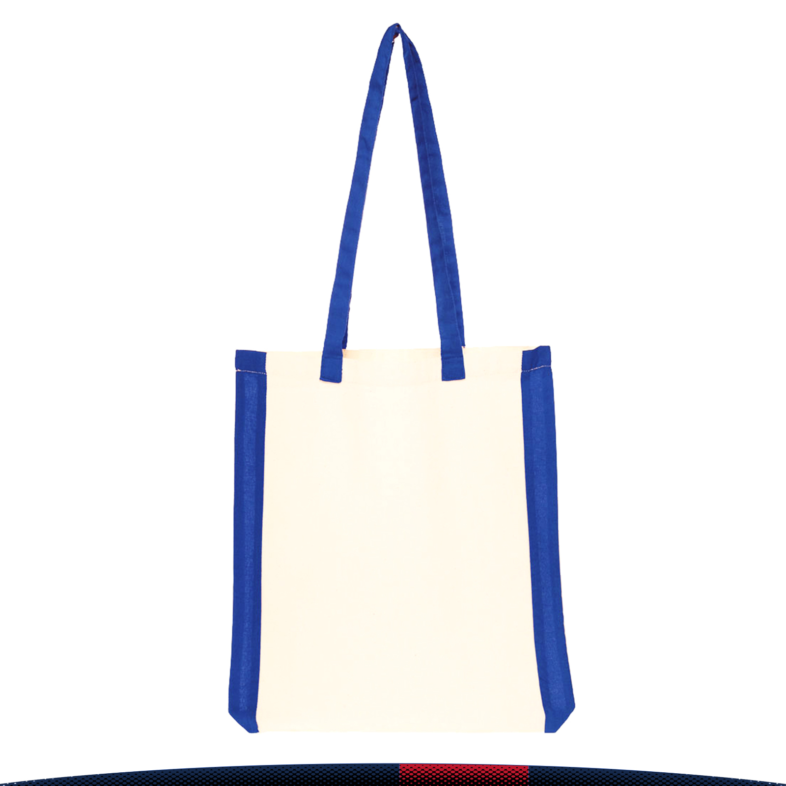 Maya Side Stripes Cotton Tote Bags, custom tote bag with logo imprint 4