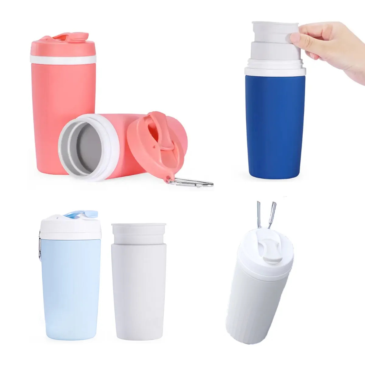 Double Wall Insulation Silicon Leak Proof Travel Mug 5