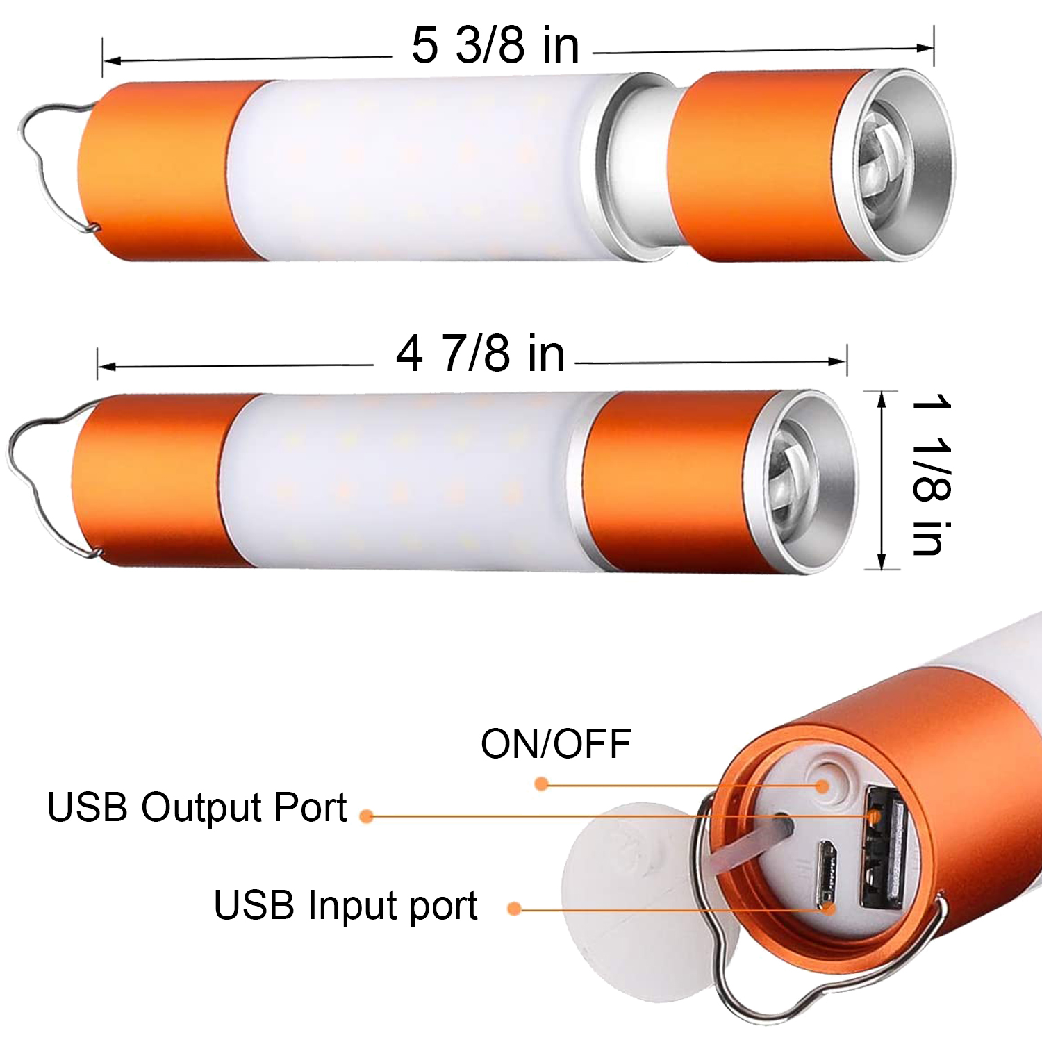 Retractable Flashlight LED Camping Light 4