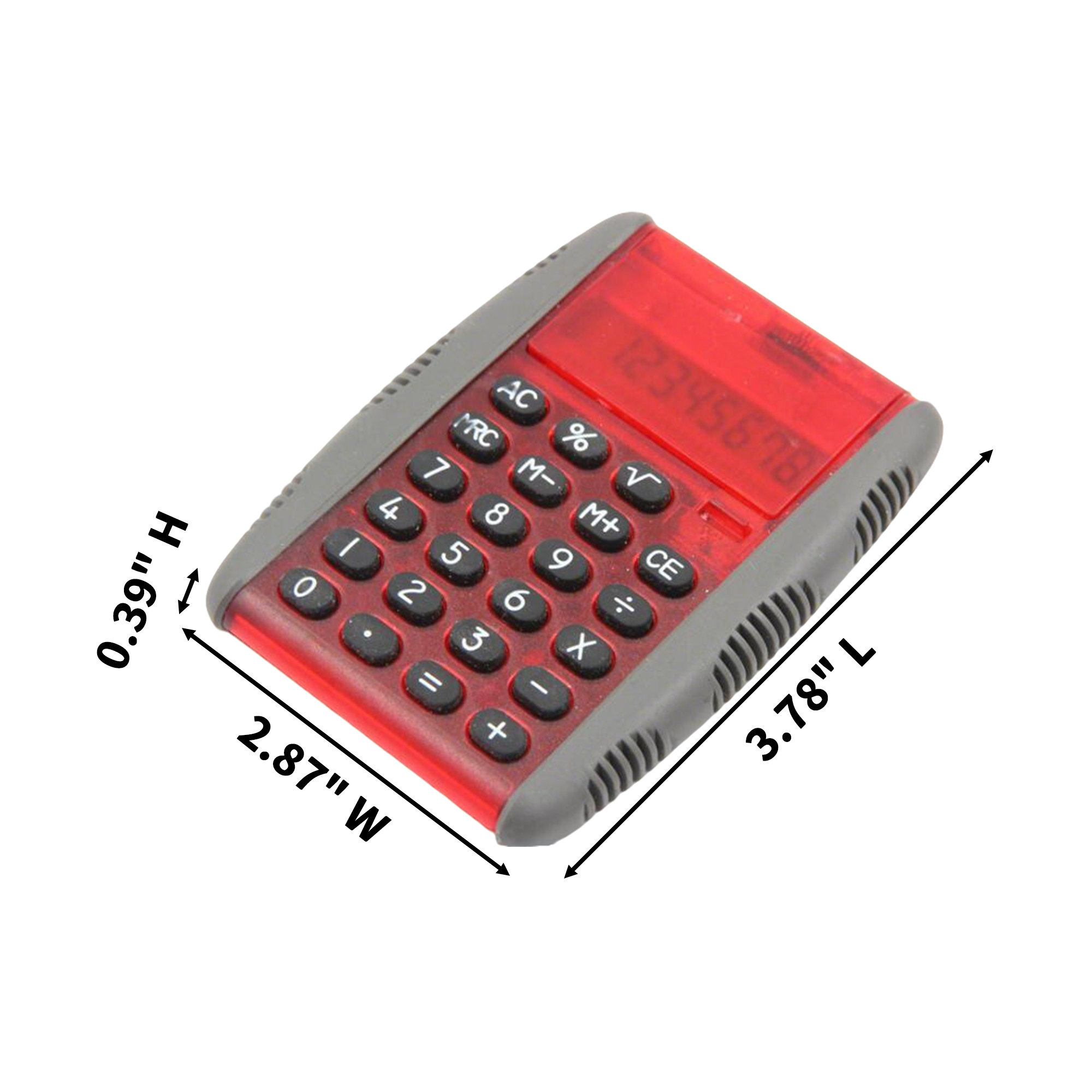 ABS Clamshell Pocket Calculator 3.78 x 2.87 x 0.39" 2
